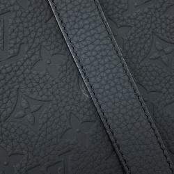 Pre Owned Louis Vuitton Sac Plat Black Monogram Taurillon Tote