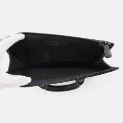 Pre Owned Louis Vuitton Sac Plat Black Monogram Taurillon Tote