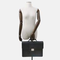 Pre Owned Louis Vuitton Associe Cartable Noir Taiga Leather