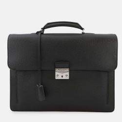 Pre Owned Louis Vuitton Associe Cartable Noir Taiga Leather