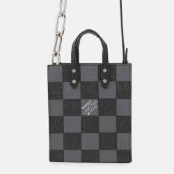 Pre Owned Louis Vuitton Sac Plat Noir Damier Checkerboard Size XS