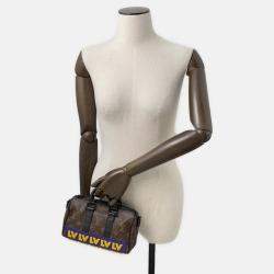 Pre Owned Louis Vuitton Keepall Noir Monogram LV Rubber Size XS