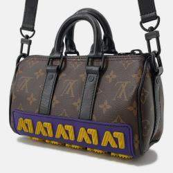 Pre Owned Louis Vuitton Keepall Noir Monogram LV Rubber Size XS