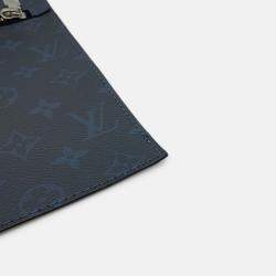Pre Owned Louis Vuitton Cabas Voyage NV Navy Taurillon Leather