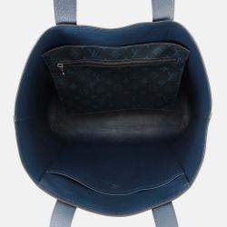 Pre Owned Louis Vuitton Cabas Voyage NV Navy Taurillon Leather