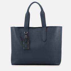 Pre Owned Louis Vuitton Cabas Voyage NV Navy Taurillon Leather