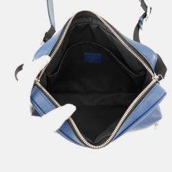 Pre Owned Louis Vuitton Outdoor Messenger Taigarama Cobalt Taiga Leather Monogram Size PM