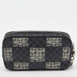 Pre Owned Louis Vuitton Damier Graphite Rope Pochette Volga