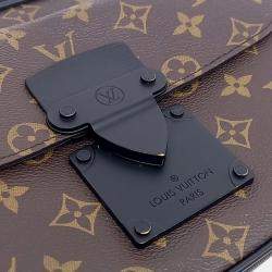 Pre Owned Louis Vuitton Black/Brown Coated Canvas S-Lock Messenger Bag