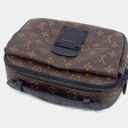 Pre Owned Louis Vuitton Black/Brown Coated Canvas S-Lock Messenger Bag