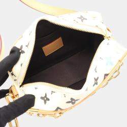 Pre Owned Louis Vuitton Mini Soft Trunk Shoulder Bag Coated Canvas-Coated Canvas And Leather Monogram Craggy Ivory/Brown