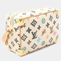 Pre Owned Louis Vuitton Mini Soft Trunk Shoulder Bag Coated Canvas-Coated Canvas And Leather Monogram Craggy Ivory/Brown
