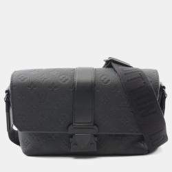 Pre Owned Louis Vuitton S Cape Shoulder Bag Leather Monogram Taurillon Black
