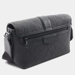 Pre Owned Louis Vuitton S Cape Shoulder Bag Leather Monogram Taurillon Black