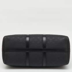 Pre Owned Louis Vuitton Black Taurillon Leather Keepall Bandoulière 50 Bag