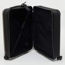 Pre Owned Louis Vuitton Black Taurillon Leather Horizon 55 Rolling Luggage