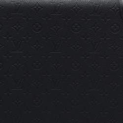 Pre Owned Louis Vuitton Black Taurillon Leather Horizon 55 Rolling Luggage
