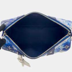 Pre Owned Louis Vuitton City Keepall Blue/White Monogram Bandana
