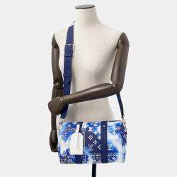 Pre Owned Louis Vuitton City Keepall Blue/White Monogram Bandana