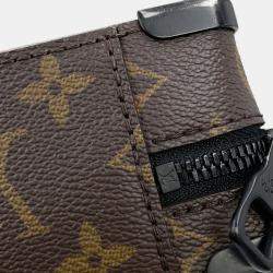 Pre Owned Louis Vuitton Handle Soft Trunk Noir Monogram Macassar Canvas