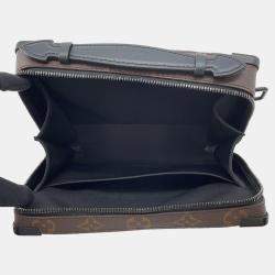 Pre Owned Louis Vuitton Handle Soft Trunk Noir Monogram Macassar Canvas