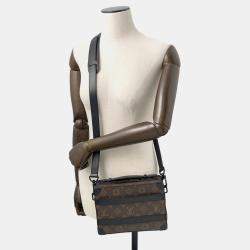 Pre Owned Louis Vuitton Handle Soft Trunk Noir Monogram Macassar Canvas