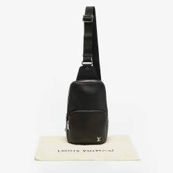 Pre Owned Louis Vuitton Black Taiga Leather Avenue Sling Bag