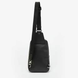 Pre Owned Louis Vuitton Black Taiga Leather Avenue Sling Bag