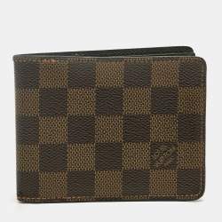 Pre Owned Louis Vuitton Damier Ebene Canvas Slender Wallet