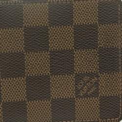 Pre Owned Louis Vuitton Damier Ebene Canvas Slender Wallet