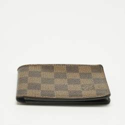 Pre Owned Louis Vuitton Damier Ebene Canvas Slender Wallet