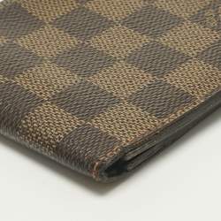 Pre Owned Louis Vuitton Damier Ebene Canvas Slender Wallet