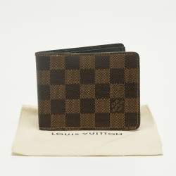 Pre Owned Louis Vuitton Damier Ebene Canvas Slender Wallet