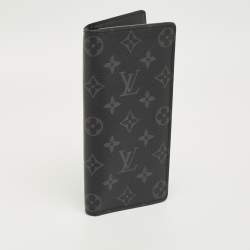 Pre Owned Louis Vuitton Monogram Eclipse Canvas Brazza Wallet
