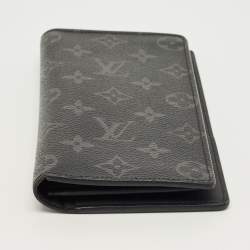 Pre Owned Louis Vuitton Monogram Eclipse Canvas Brazza Wallet