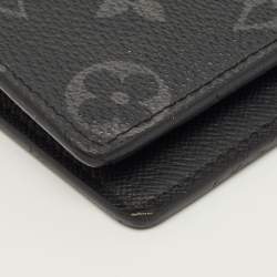 Pre Owned Louis Vuitton Monogram Eclipse Canvas Brazza Wallet