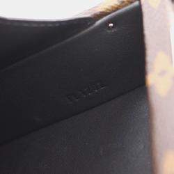 Pre Owned Louis Vuitton Clutch Box Shoulder Bag Coated Canvas Leather Monogram Brown Black
