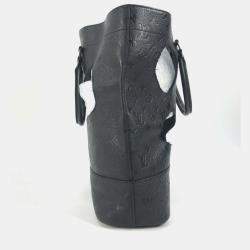 Pre Owned Louis Vuitton Monogram Empreinte With Holes Pm Tote Leather Noir Black