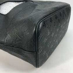 Pre Owned Louis Vuitton Monogram Empreinte With Holes Pm Tote Leather Noir Black