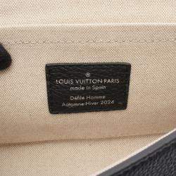 Pre Owned Louis Vuitton Seoul Trunk Shoulder Bag Leather Lv Colorado Black