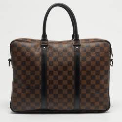Pre Owned Louis Vuitton Damier Ebene Canvas Porte Documents Voyage PM Briefcase
