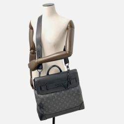 Pre Owned Louis Vuitton Steamer Noir Monogram Eclipse Size Pm