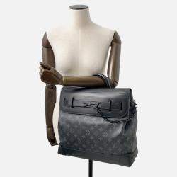 Pre Owned Louis Vuitton Steamer Noir Monogram Eclipse Size Pm