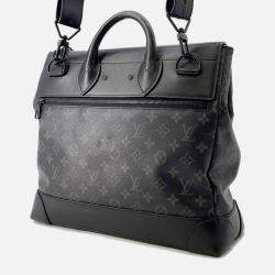 Pre Owned Louis Vuitton Steamer Noir Monogram Eclipse Size Pm