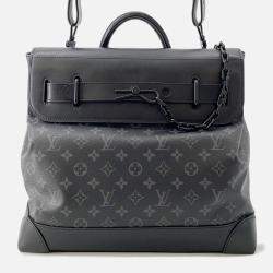 Pre Owned Louis Vuitton Steamer Noir Monogram Eclipse Size Pm