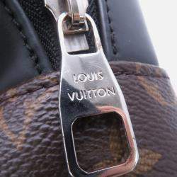 Pre Owned Louis Vuitton Josh Bordeaux/Noir Monogram Macassar Canvas