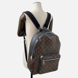 Pre Owned Louis Vuitton Josh Bordeaux/Noir Monogram Macassar Canvas