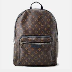 Pre Owned Louis Vuitton Josh Bordeaux/Noir Monogram Macassar Canvas