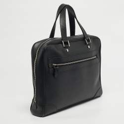 Pre Owned Louis Vuitton Black Taiga Leather Alexander Briefcase 
