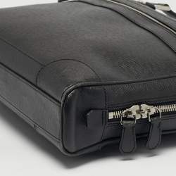 Pre Owned Louis Vuitton Black Taiga Leather Alexander Briefcase 